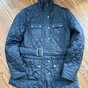 Banana Republic Black Quilted Utility Jacket SZ Med
